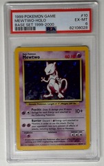 V1599: 1999: Mewtwo: 10/102: Unlimited Edition: Base Set: PSA 6: EX-MT: 82108028